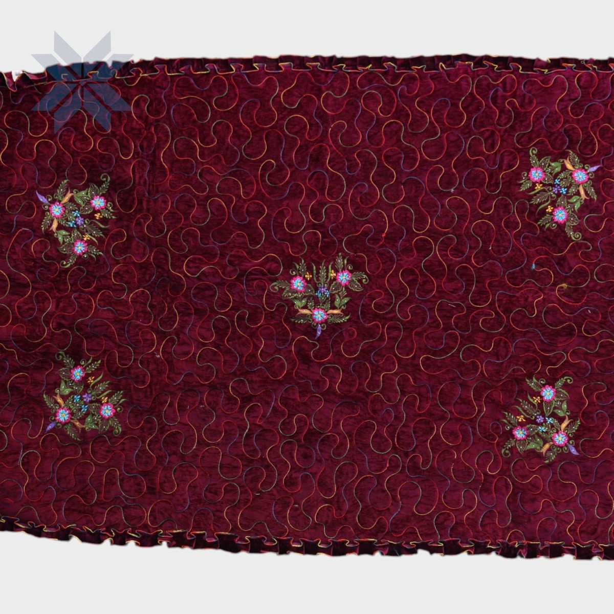Crimson Bloom Cushion & Mat Set 1