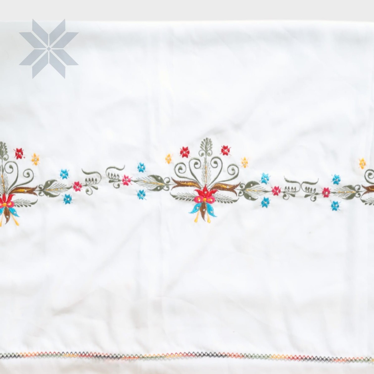 Floral Crown Embroidered Valance 2