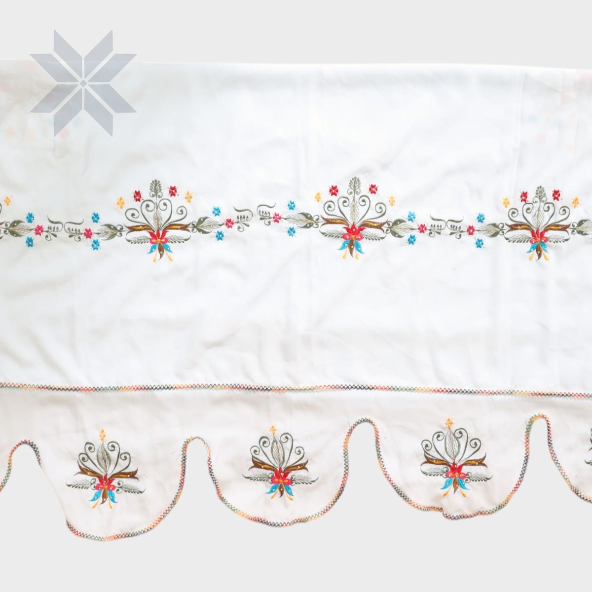 Floral Crown Embroidered Valance 3