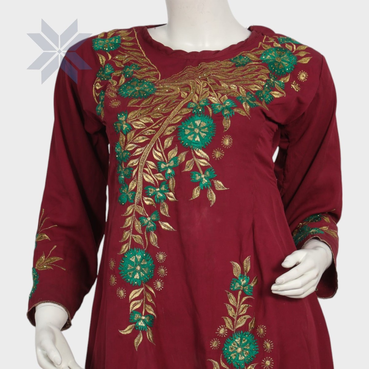 Maroon Elegance Embroidered Kameez Set 5