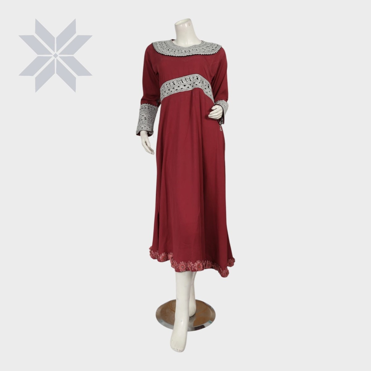 Layali Maroon Grace Dress 4