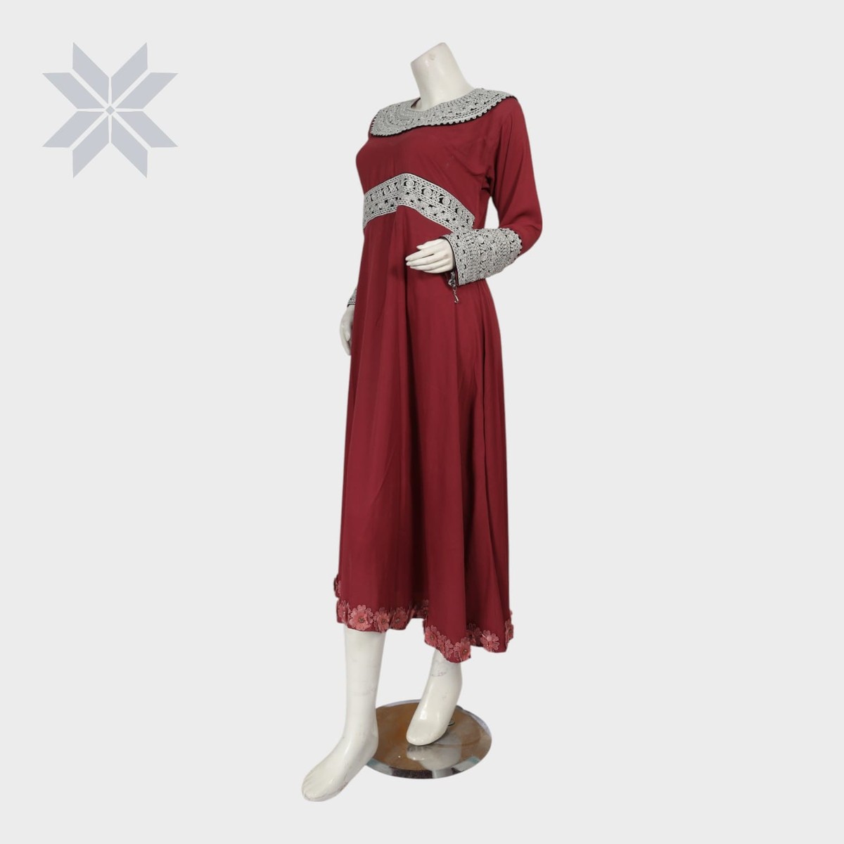 Layali Maroon Grace Dress 2
