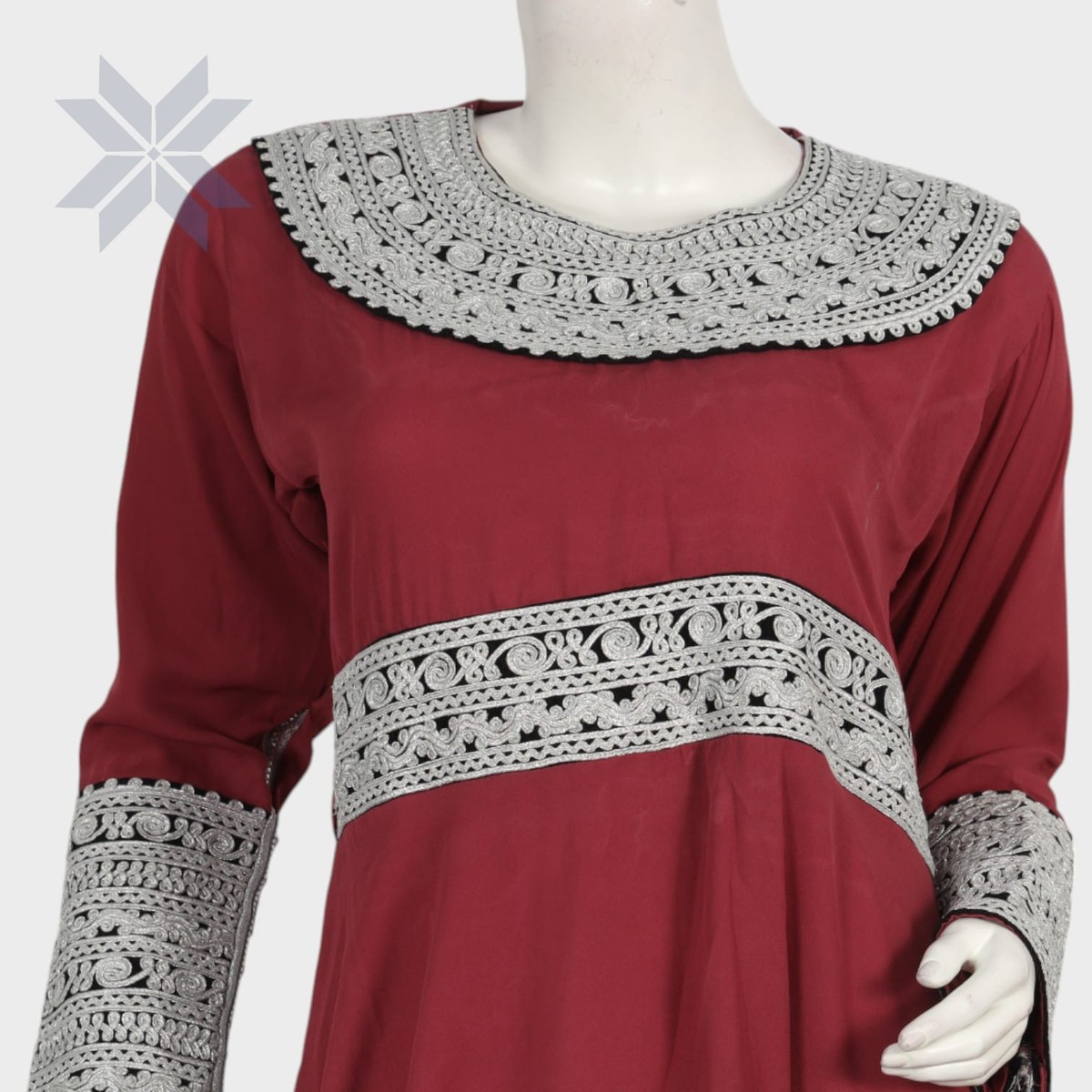 Layali Maroon Grace Dress 1