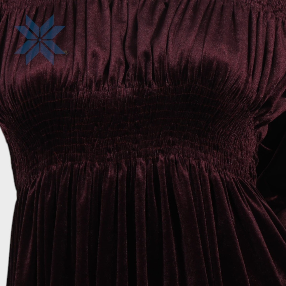 Velvet Ruffle Hem Classic Dress 2