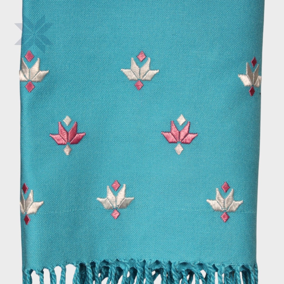 Turquoise Breeze Embroidered Scarf 3