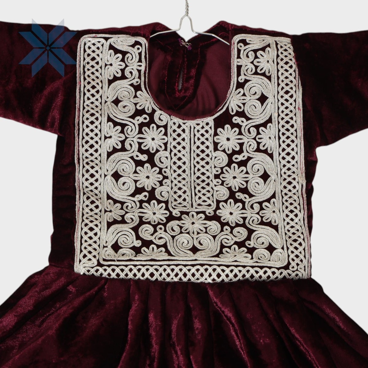 Maroon Mini Royal Velvet Set (Kids) 1