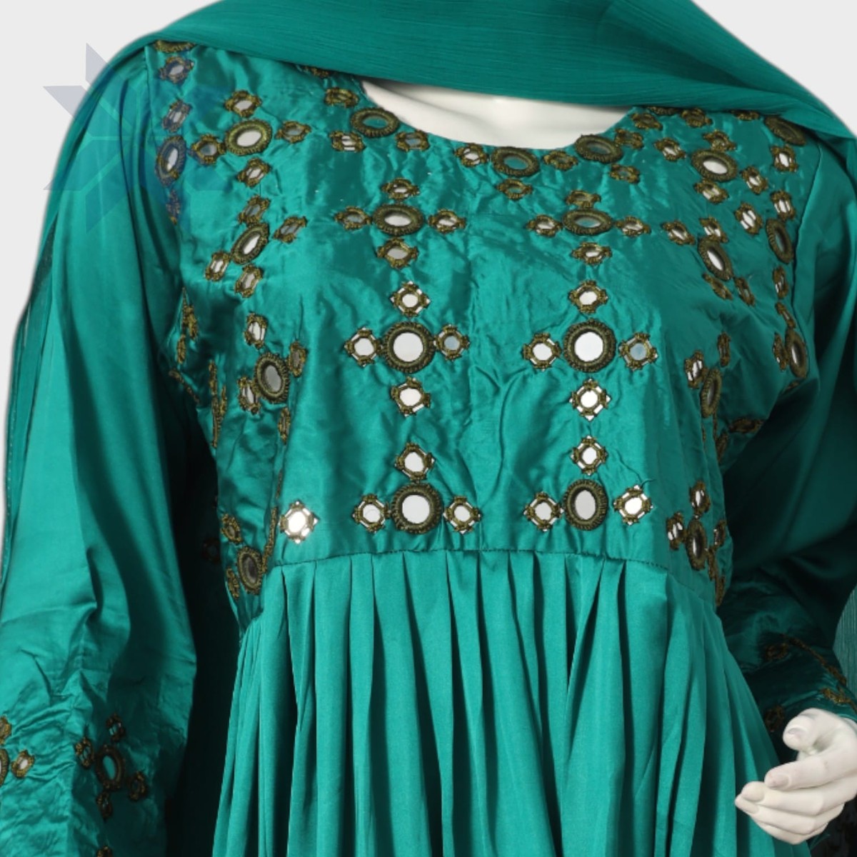 Sabz Sitara Mirror Dress Set 3