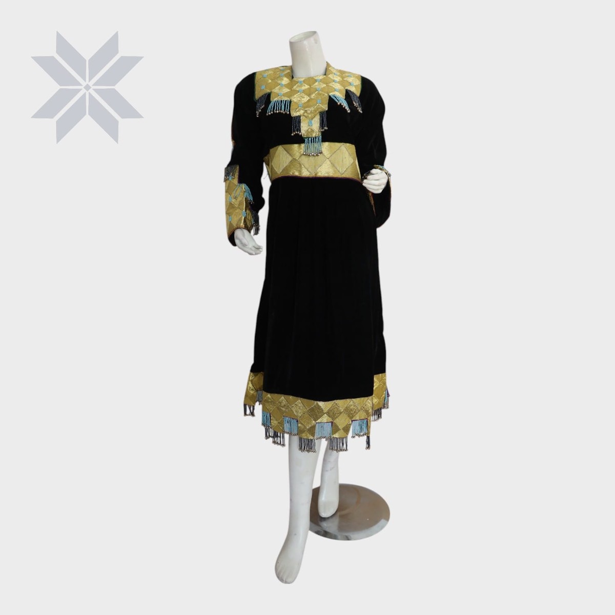 Siyah Zar Gold-Tassel Dress 3