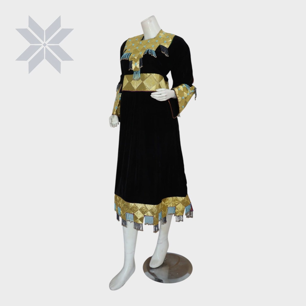 Siyah Zar Gold-Tassel Dress 4