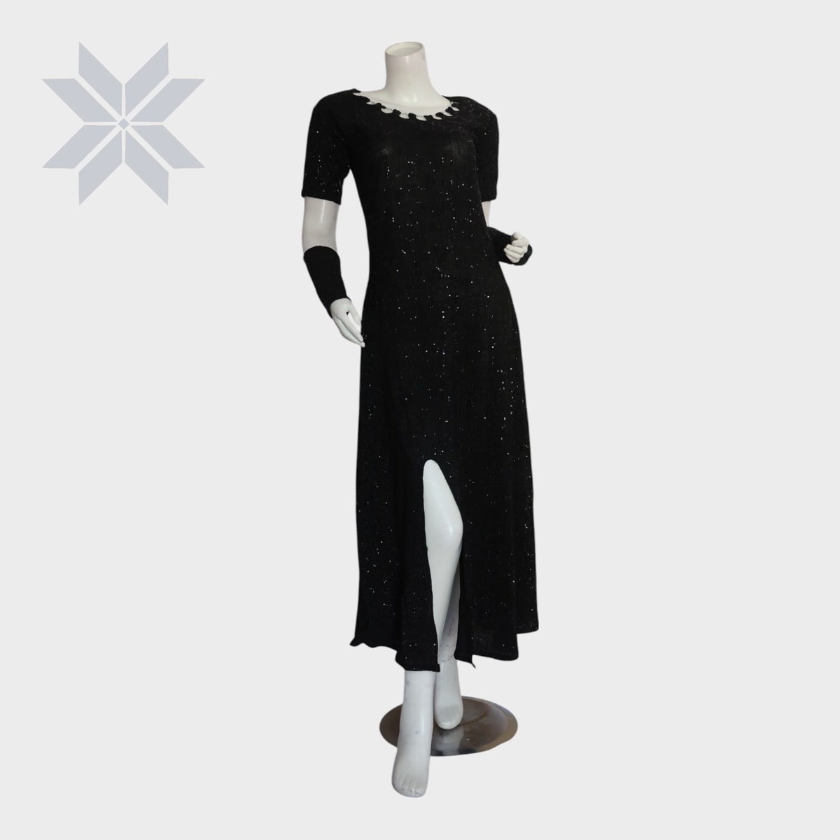 Midnight Starlight Sequin Slit Dress 2