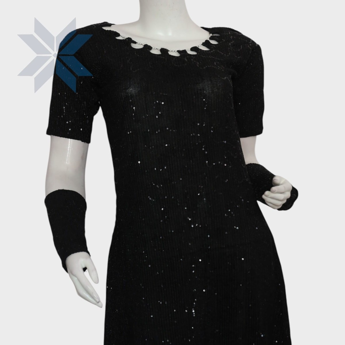 Midnight Starlight Sequin Slit Dress 3