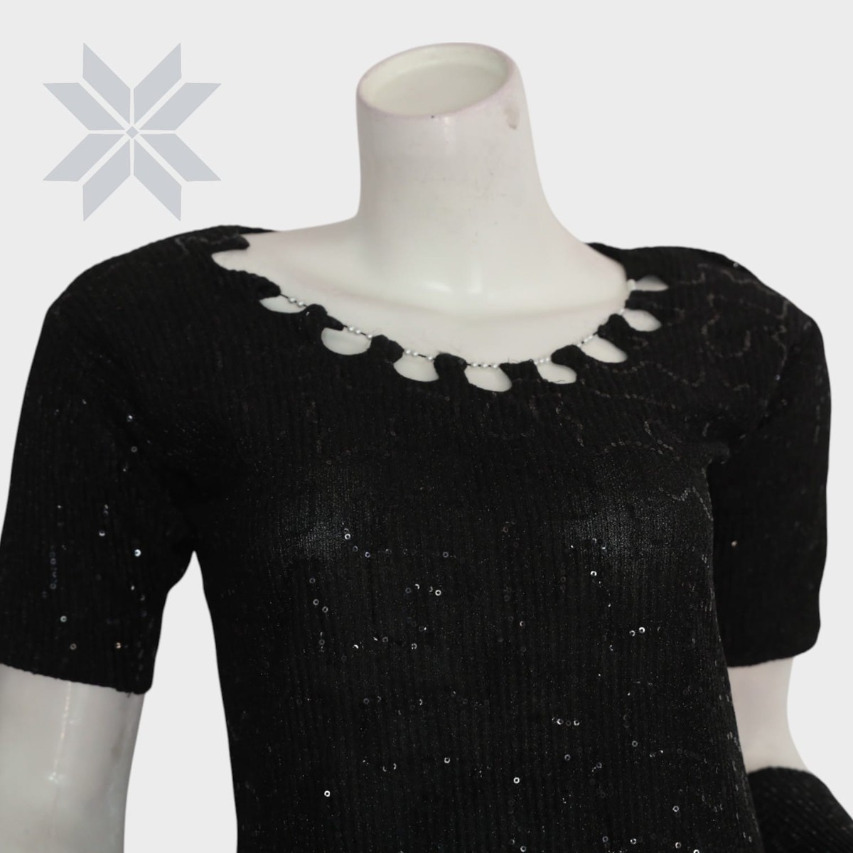 Midnight Starlight Sequin Slit Dress 1