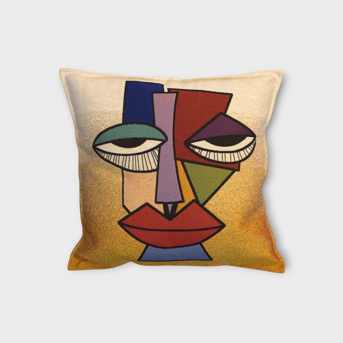 2pc Throw Pillow Cover, Artistic Embroidered Design 1