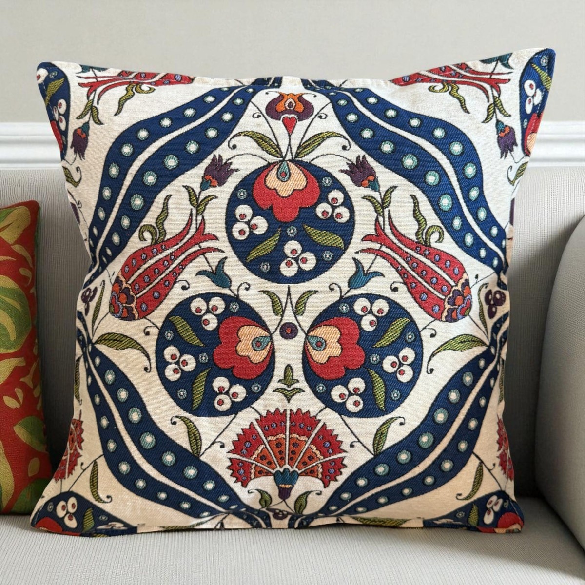 Cushion Cover Handmade, Set of 2, Suzani Decor Pillow case 45x45cm 1