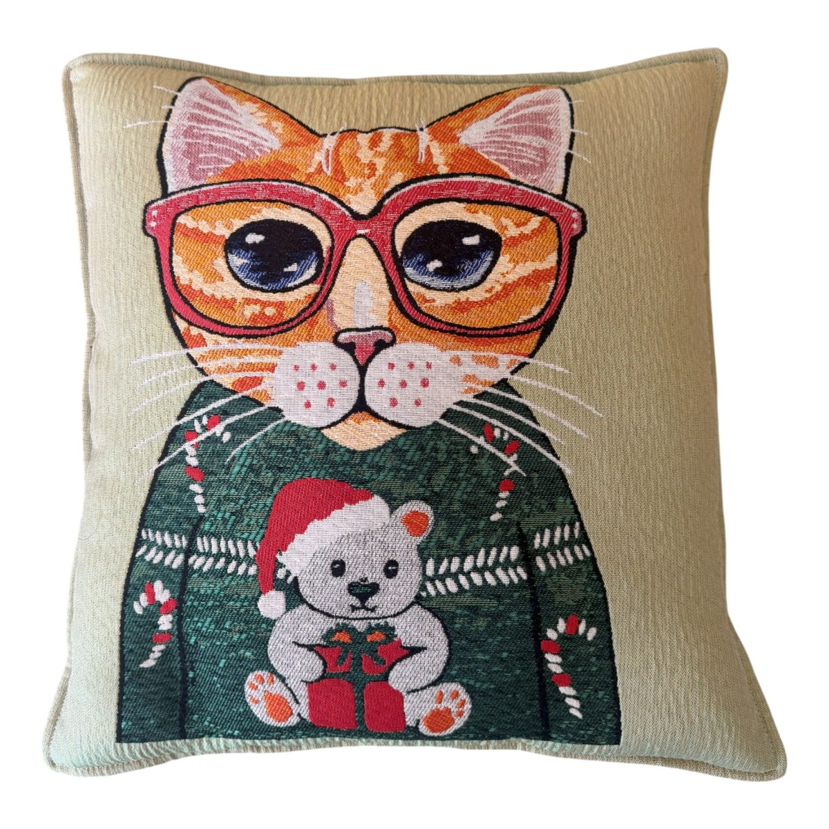 Pillow Cover Orange cat, Set of 2. 2
