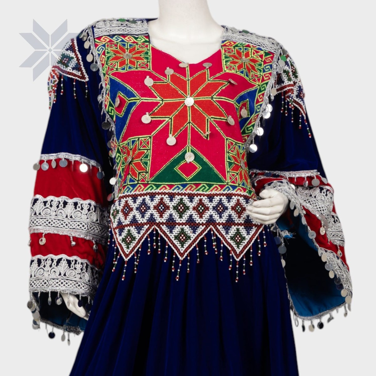 Blue Royal Star Afghan Dress 2