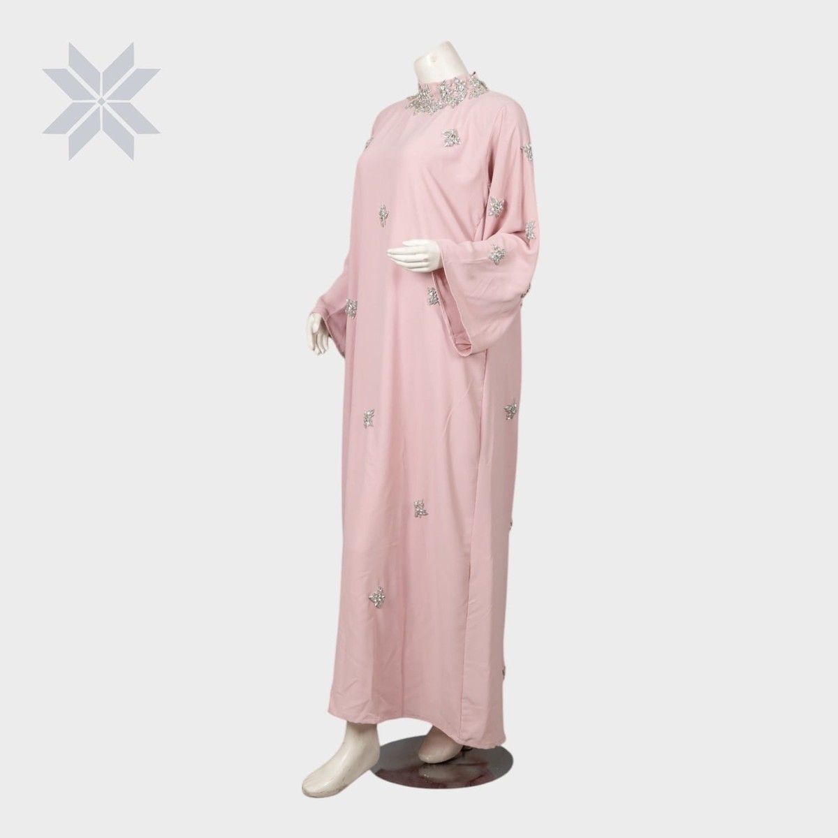 Blush Pearl Grace Gown Abaya 1