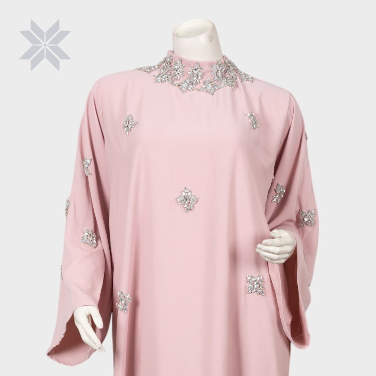 Blush Pearl Grace Gown Abaya 4