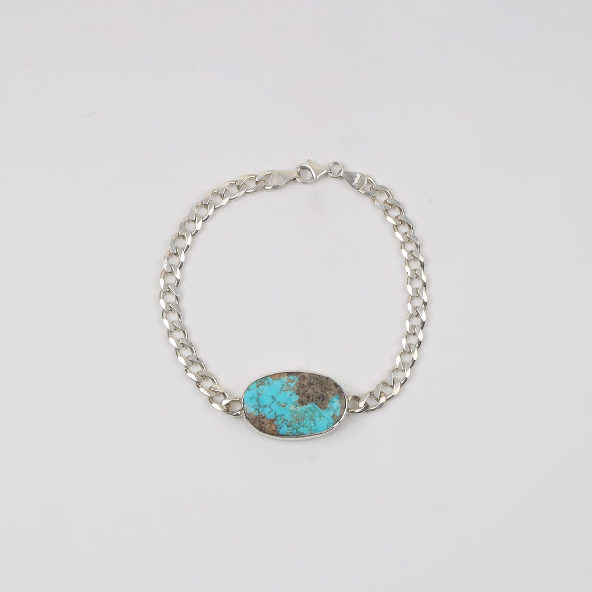 Afghan Turquoise Silver Men Bracelet 1