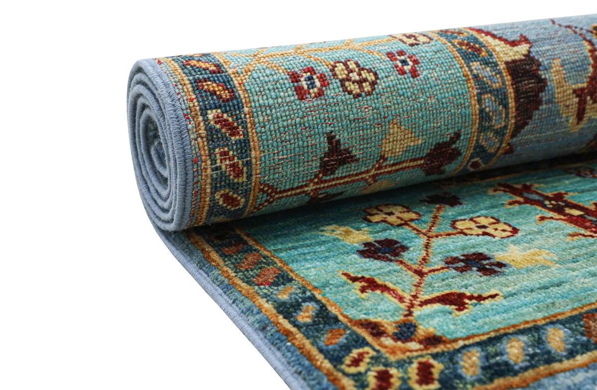 Chobrang Rug – Sultani Gul Design, Blue & Red, 1