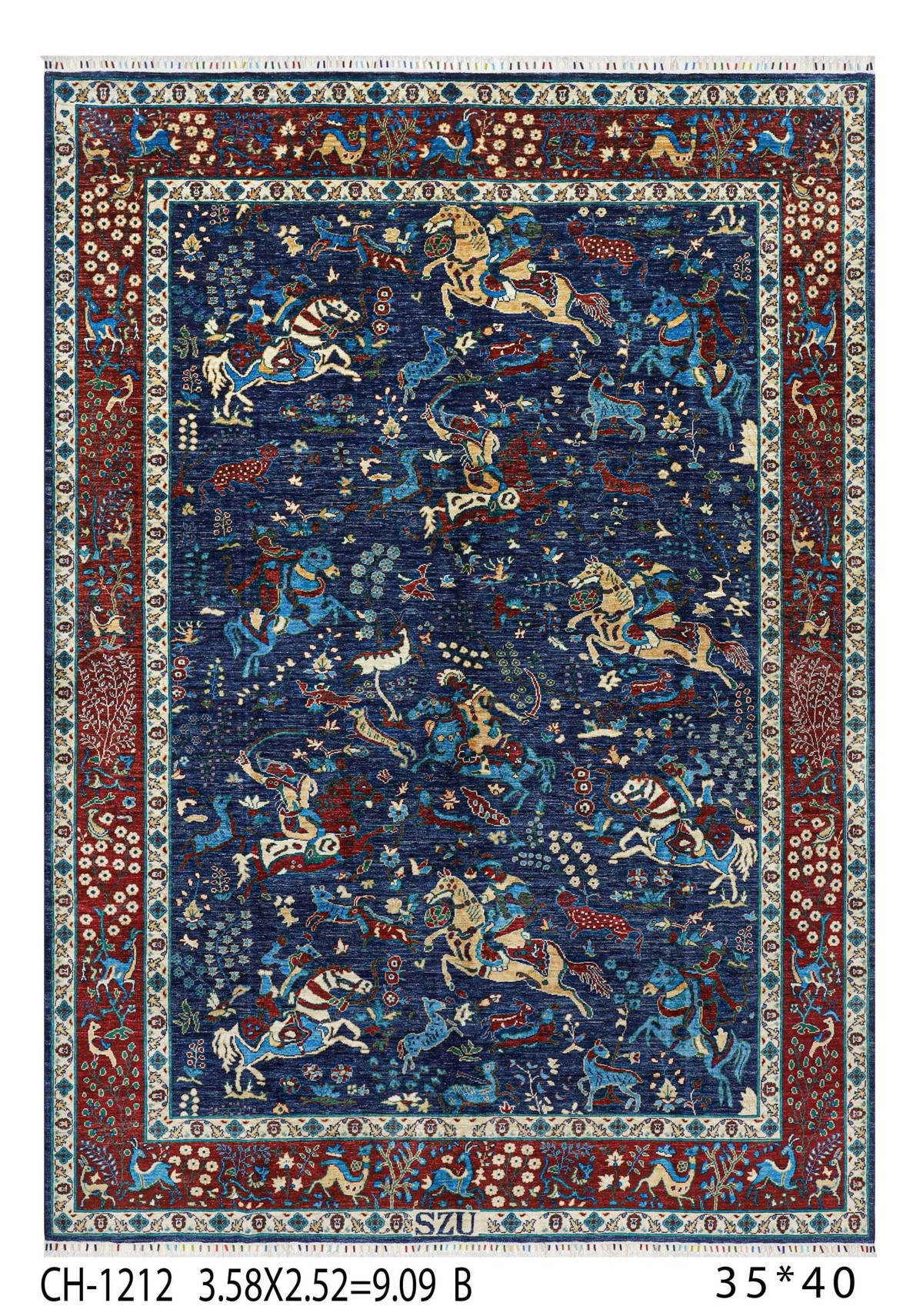 ASPAK LUXURY HANDMADE CARPET ROYAL DESIGN 5