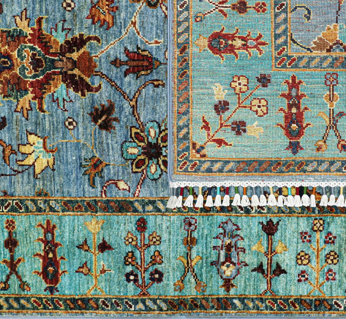Chobrang Rug – Sultani Gul Design, Blue & Red, 5