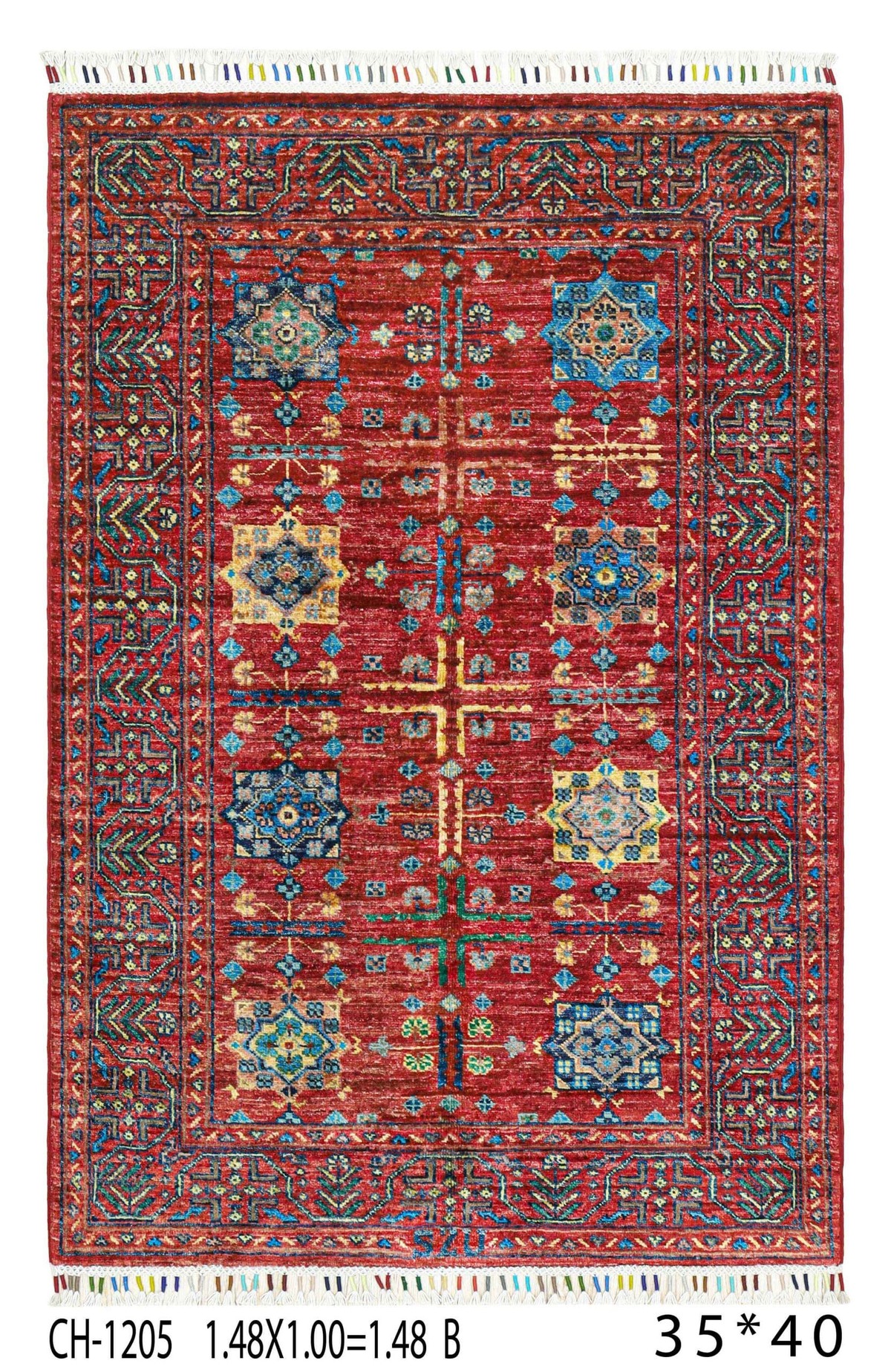 BUKHARAY Carpet — Design: CHOBRANG, handmade Afghan rug USA shipping 1