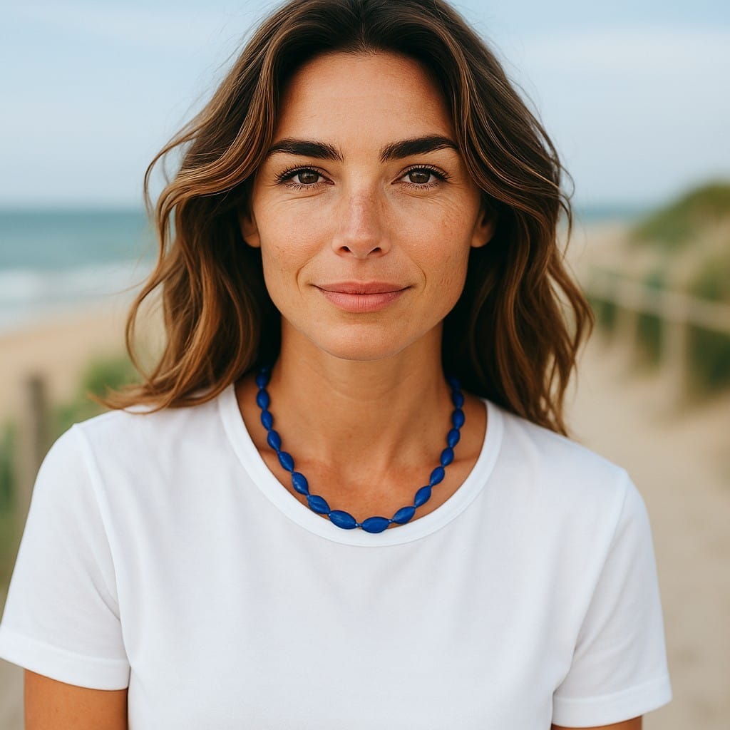 Lapis Lazuli Beaded Necklace | Beaded Choker Necklace 3