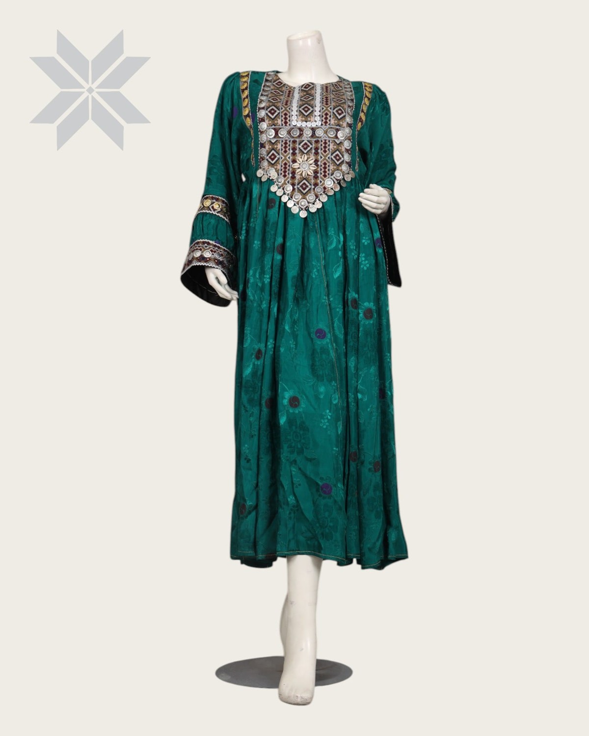 Green Balochi Embroidered Women Dress Handmade | Aseel