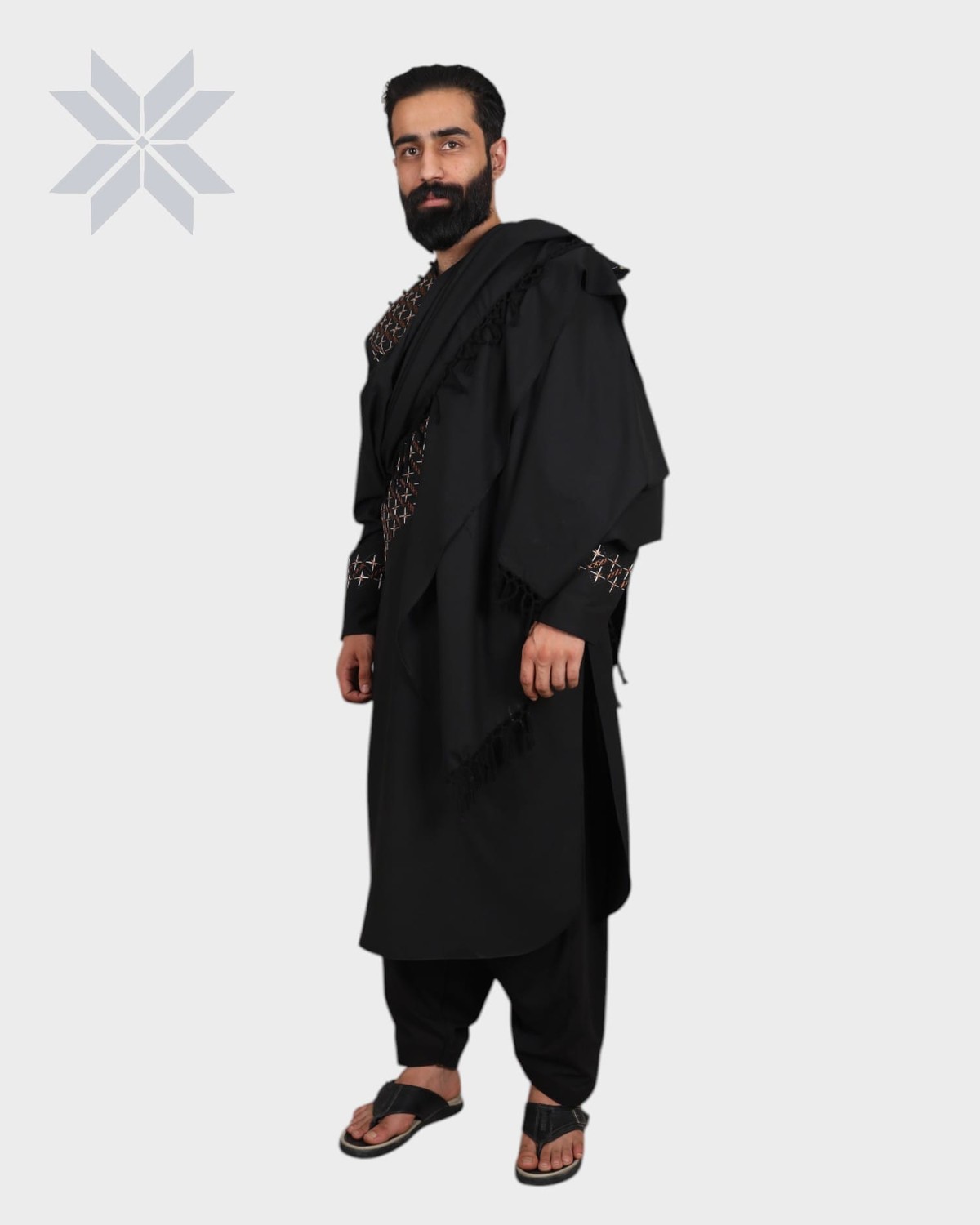 Black Star Men Embroidered Cloth 4