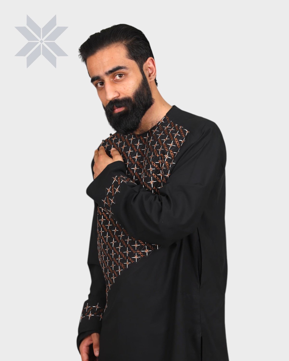 Black Star Men Embroidered Cloth 6