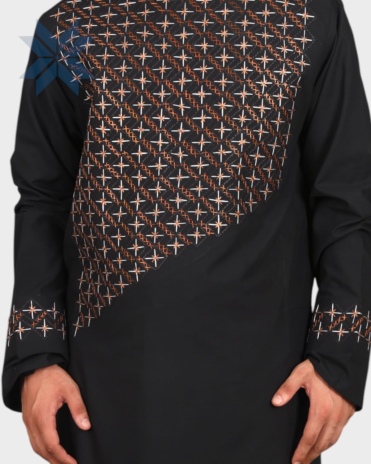 Black Star Men Embroidered Cloth 3