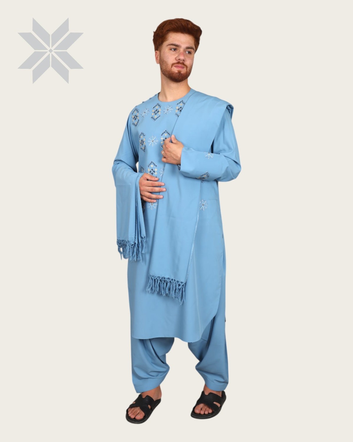 Sky Charm Men's Embroidered Cloth Set 1