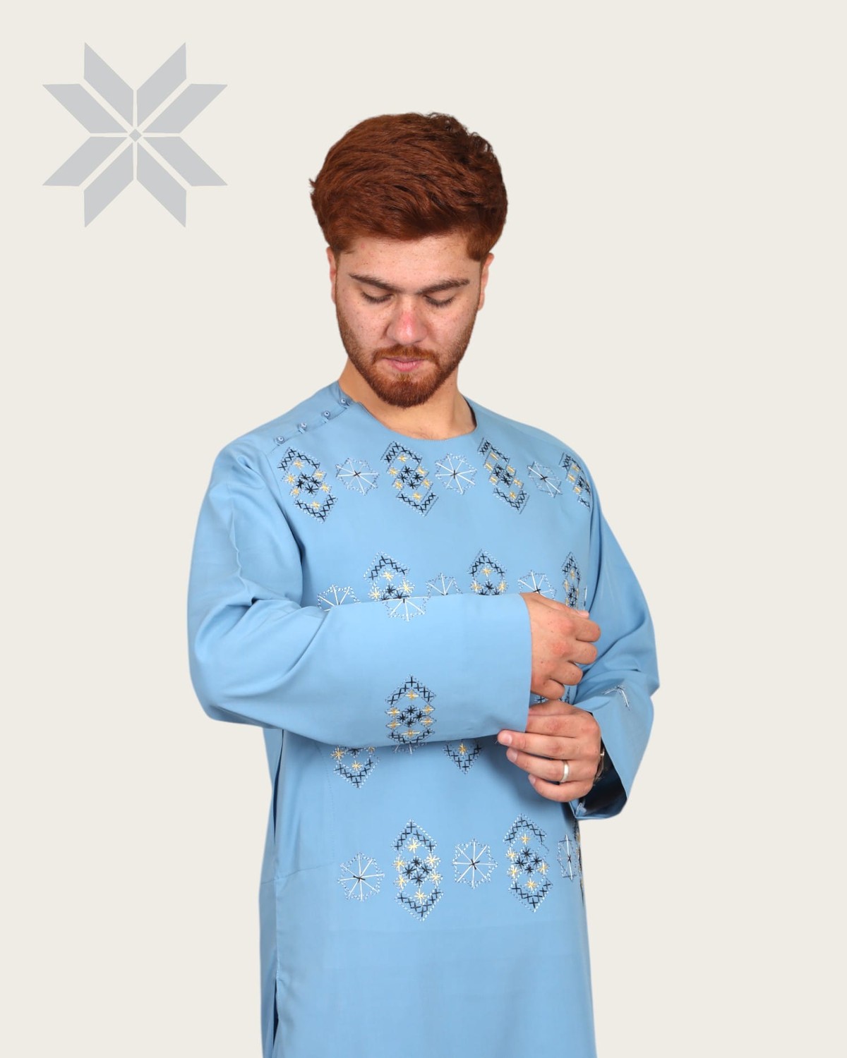 Sky Charm Men's Embroidered Cloth Set 5