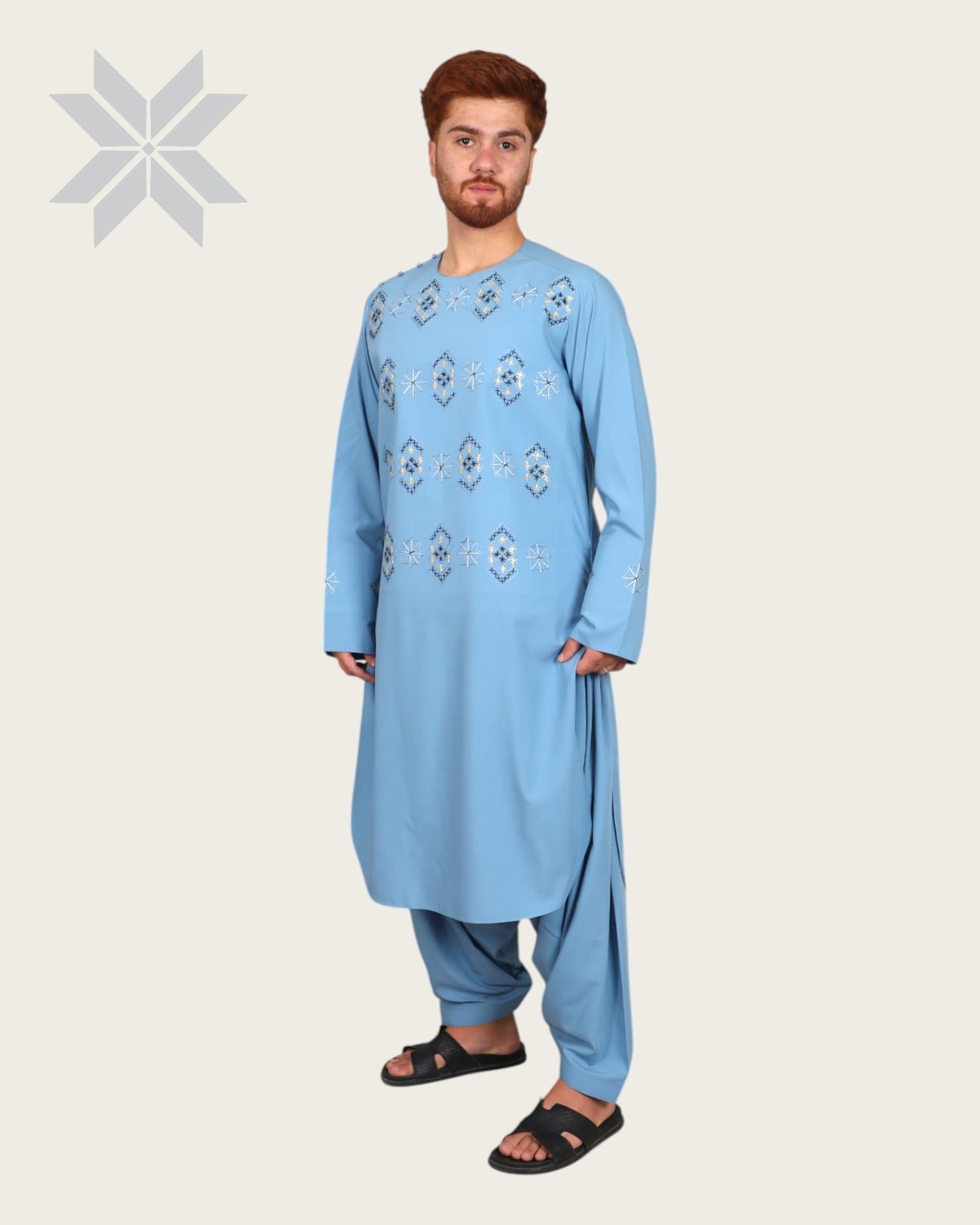 Sky Charm Men's Embroidered Cloth Set 2