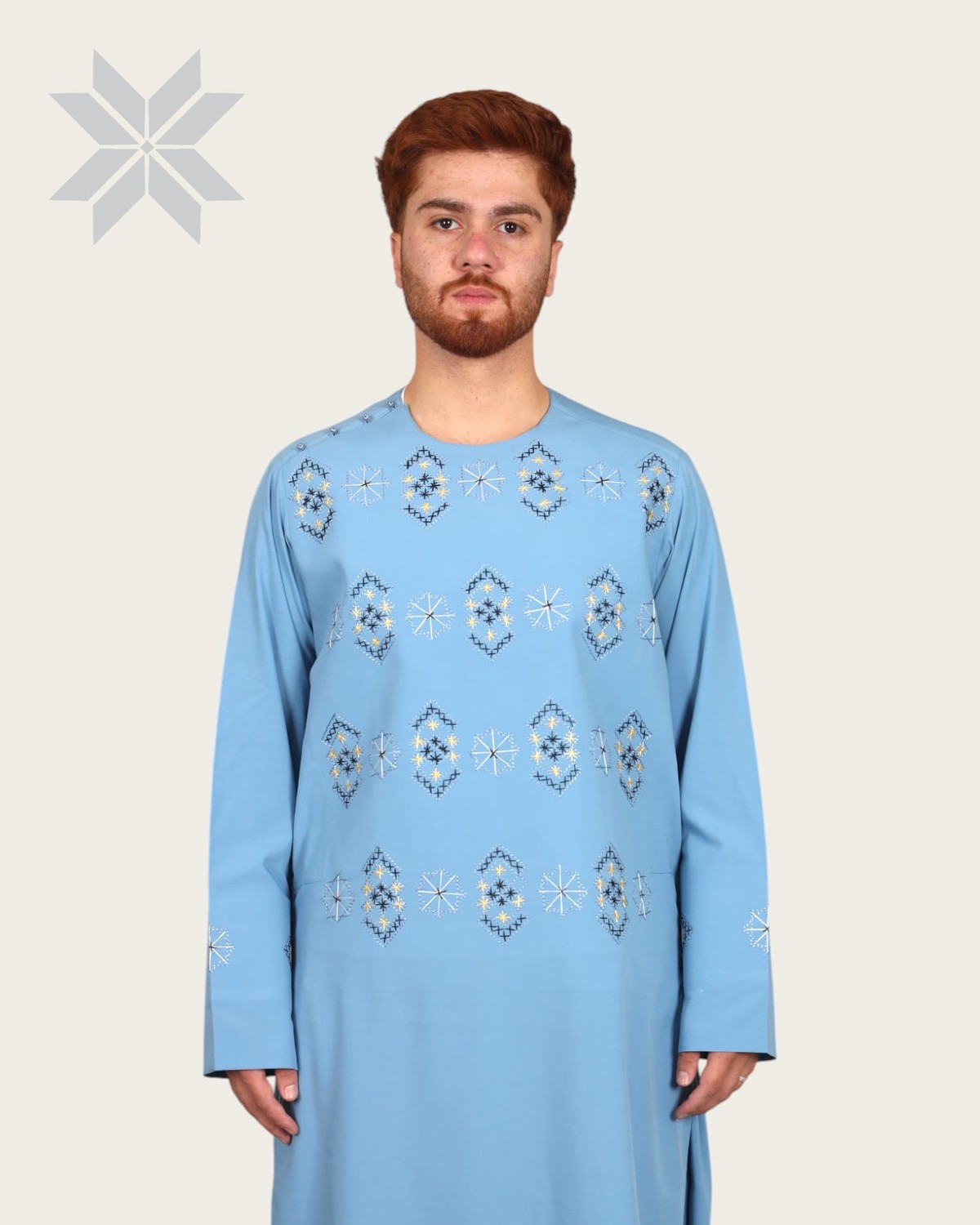 Sky Charm Men's Embroidered Cloth Set 7