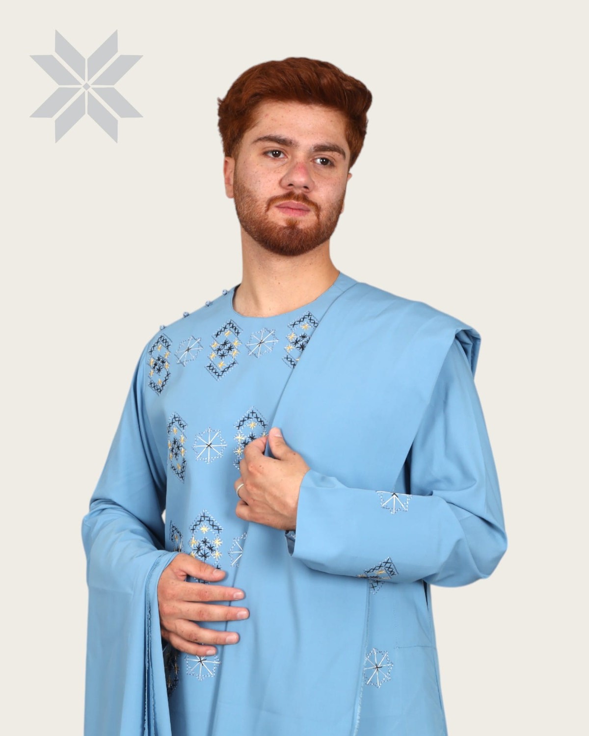 Sky Charm Men's Embroidered Cloth Set 6