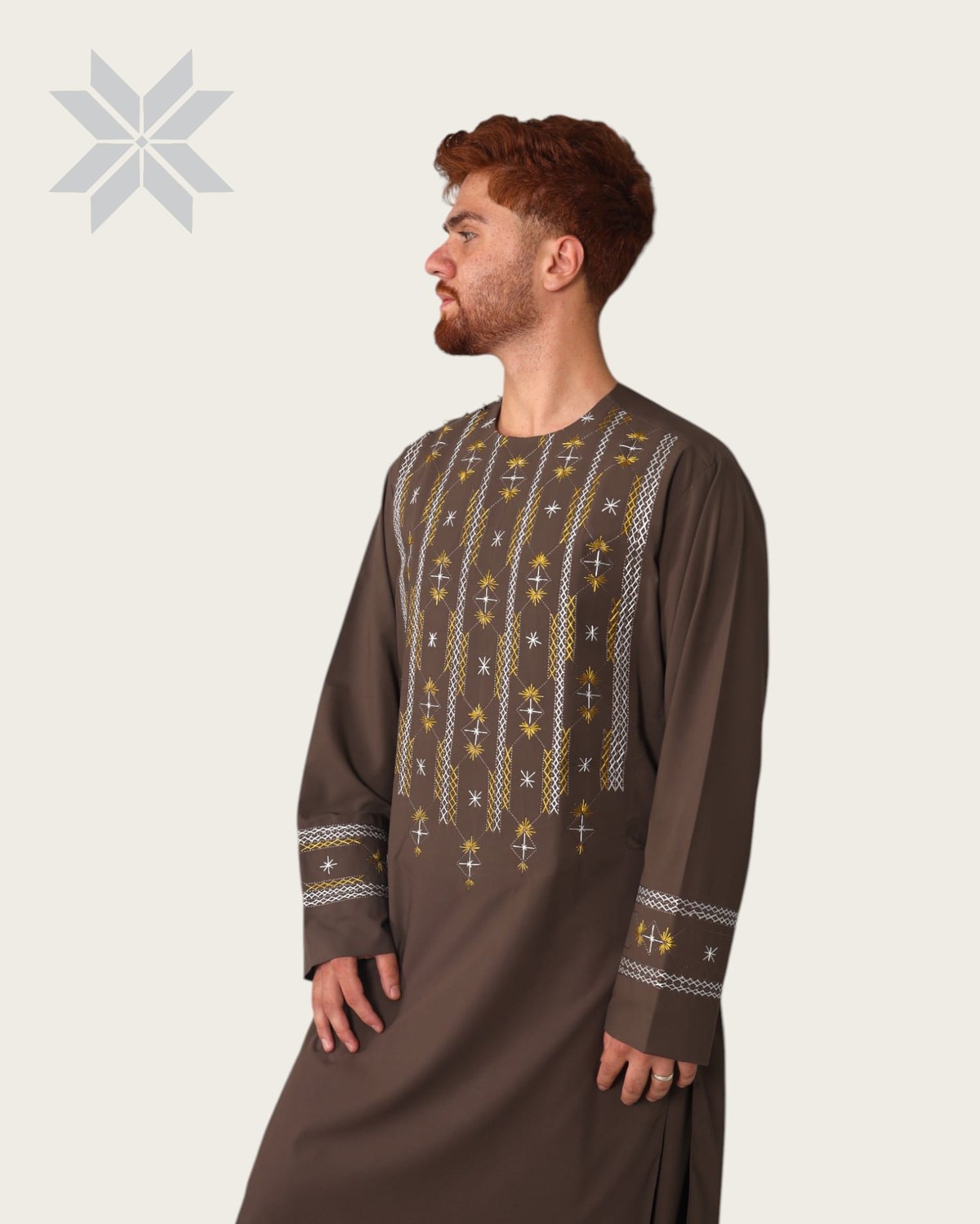 Badshahi Brown Men Cloths Embroidered Set 1