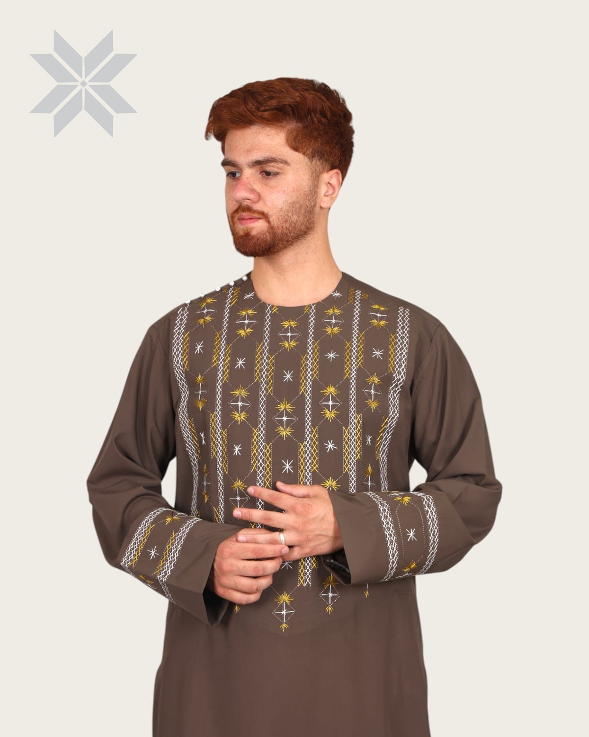Badshahi Brown Men Cloths Embroidered Set 4
