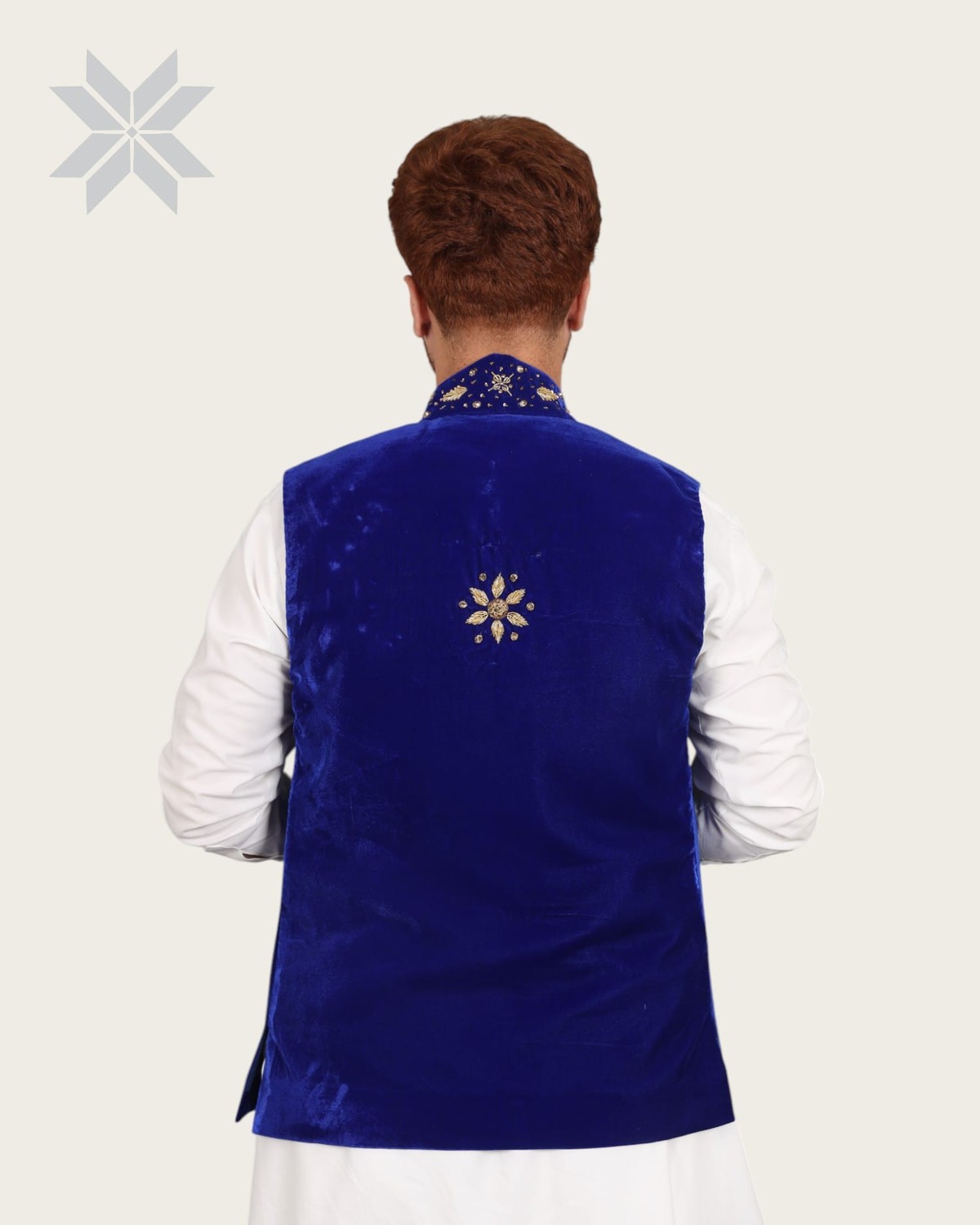 Blue Velvet Silma Men Waistcoat 4