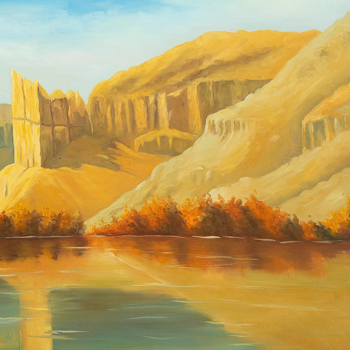 Painting Band-e-Amir National Park Artwork Afghanistan| Bamyan Oil Painting 1