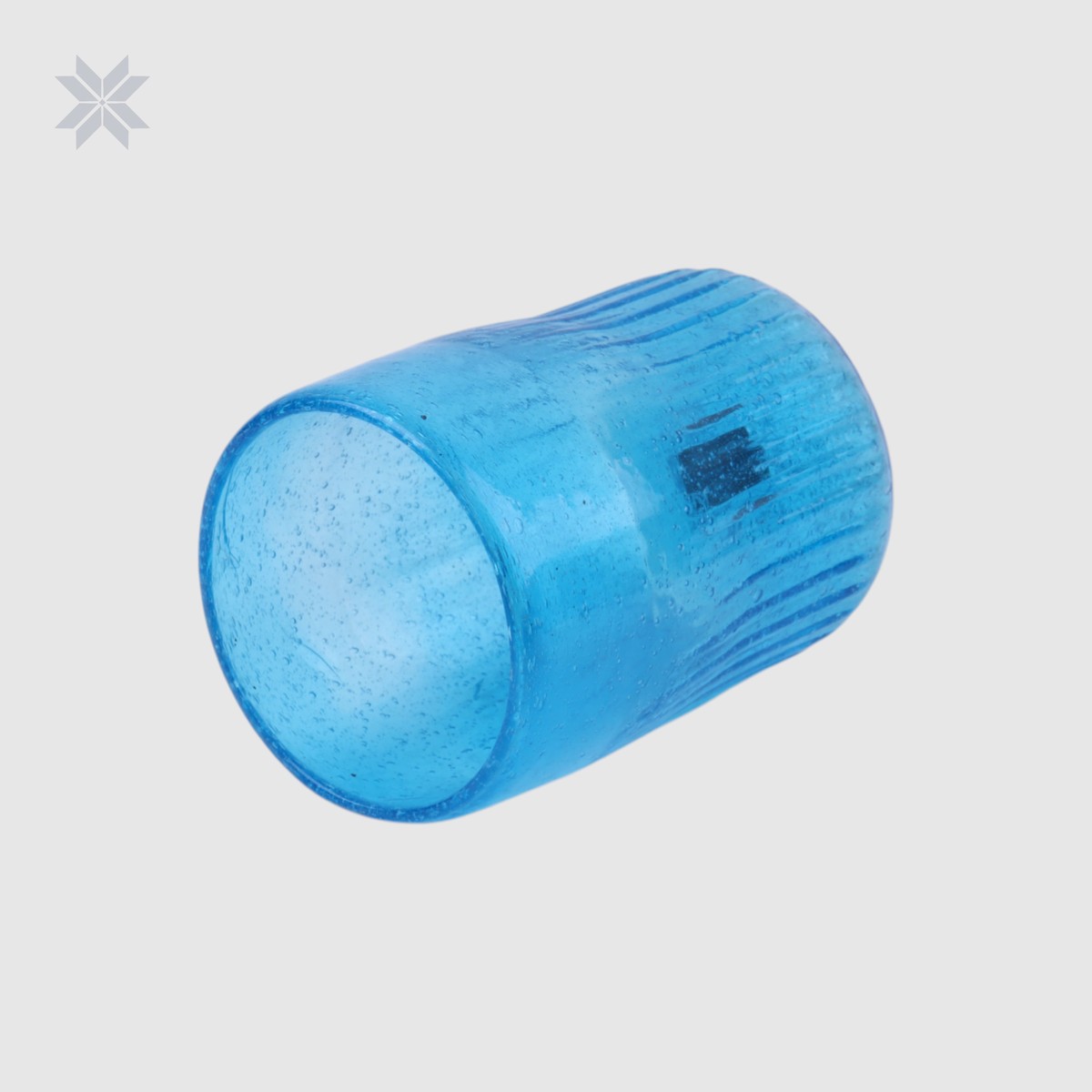 Set of 6, Turquoise Blue Handblown Glass Tumbler 2
