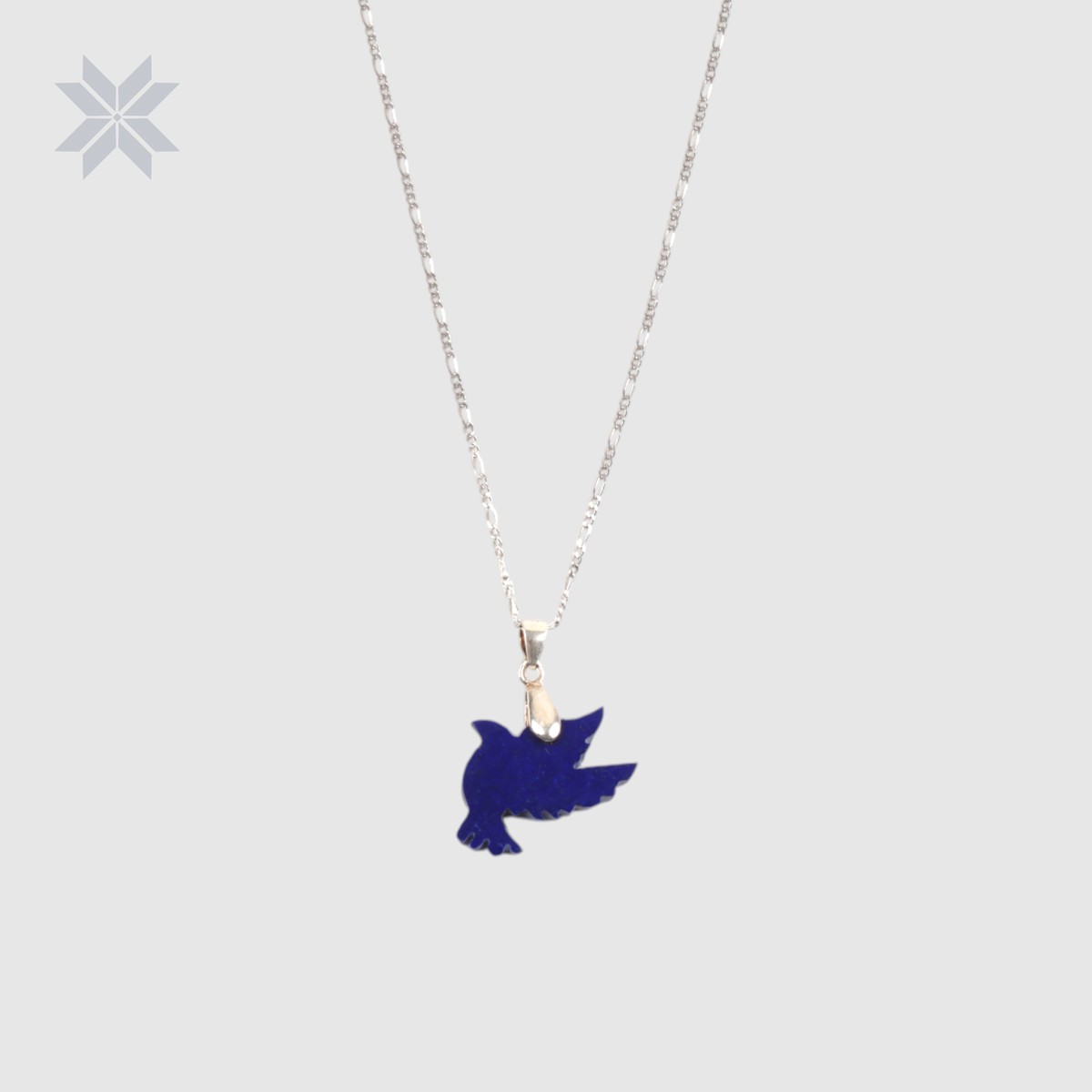 Lapis Lazuli Dove Set Handcrafted with Silver, Lightweight 4