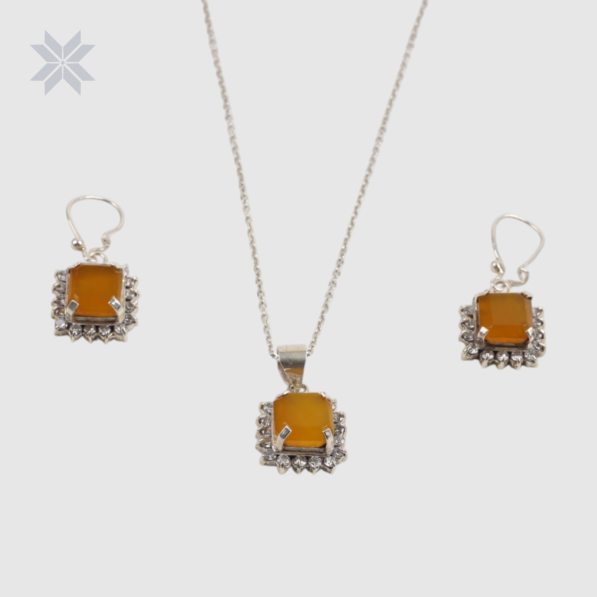 Yellow Agate Royal Jewelry Set 1