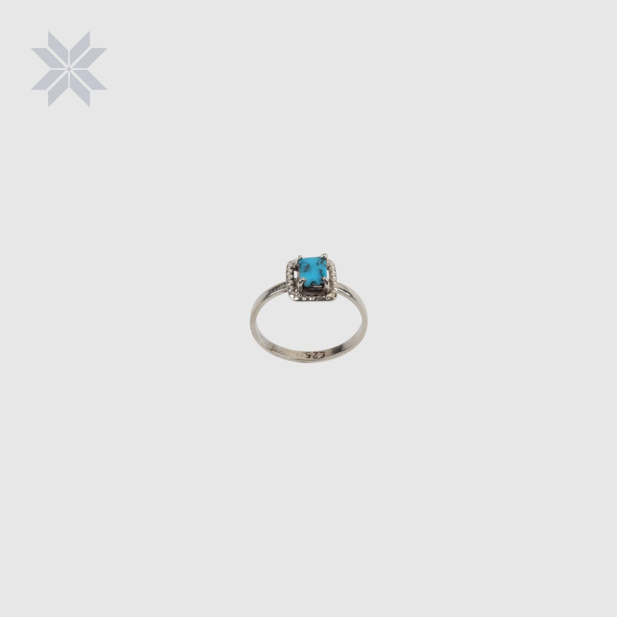 Turquoise Elegance Square Necklace, Earrings and Ring Set 1
