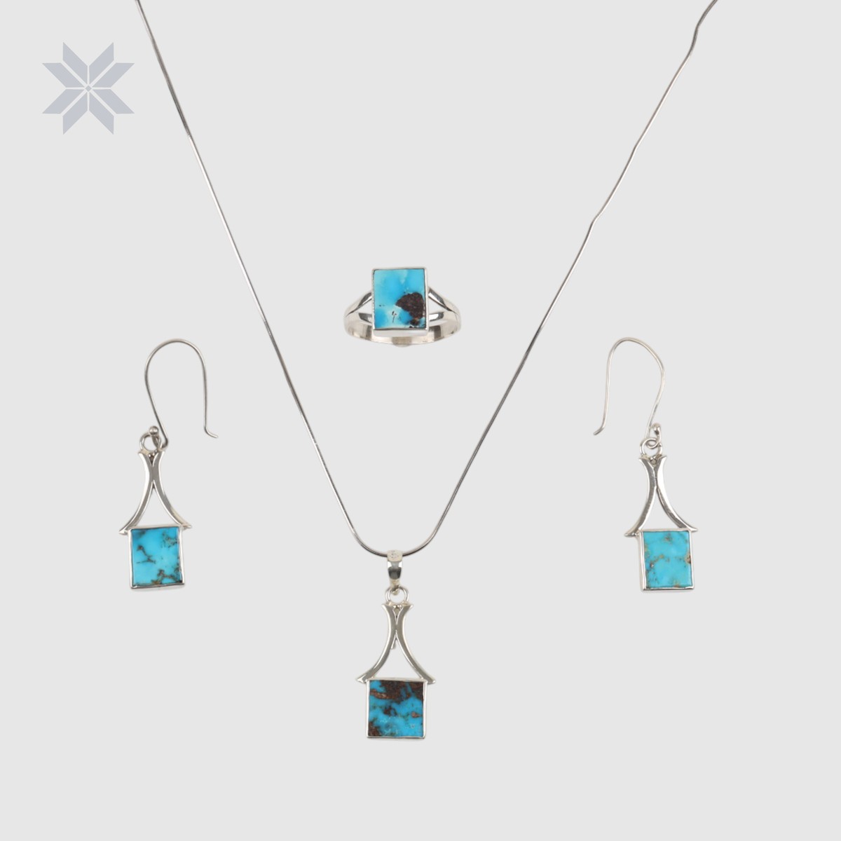 Turquoise Sky Set Handmade 3-piece set 4