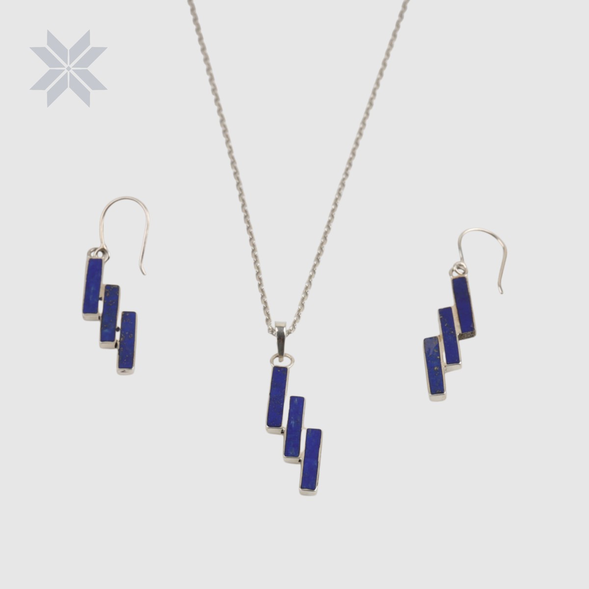 Handmade Lapis Lazuli jewelry set 1