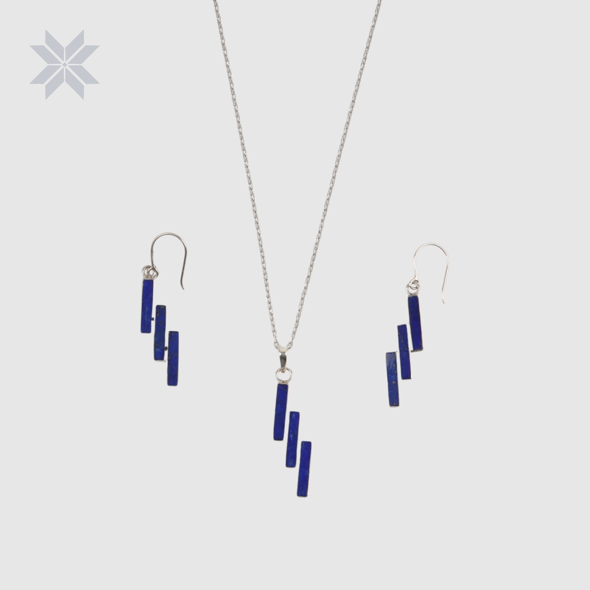 Handmade Lapis Lazuli jewelry set 7