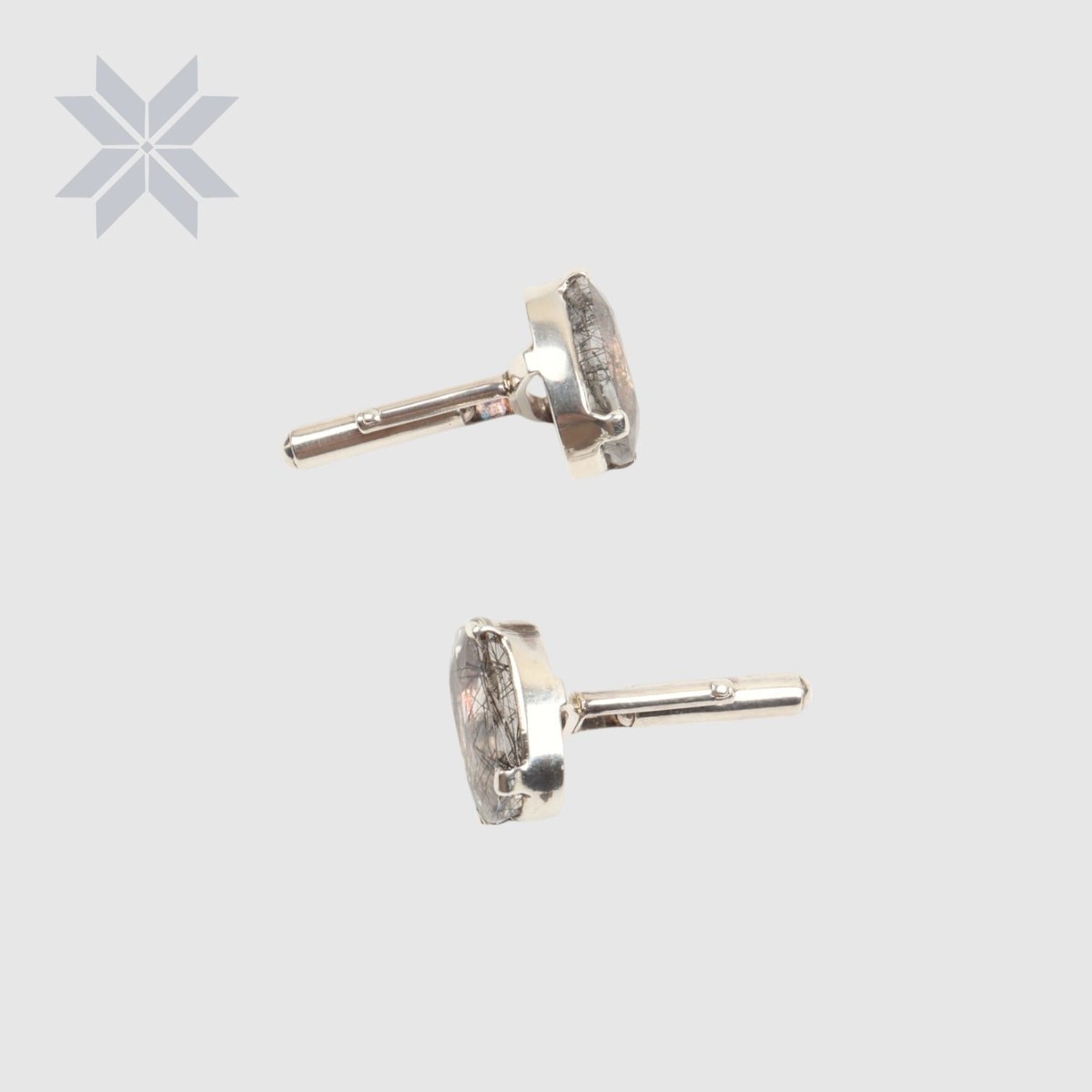 Tourmaline Quartz Sterling Silver Cufflinks 4