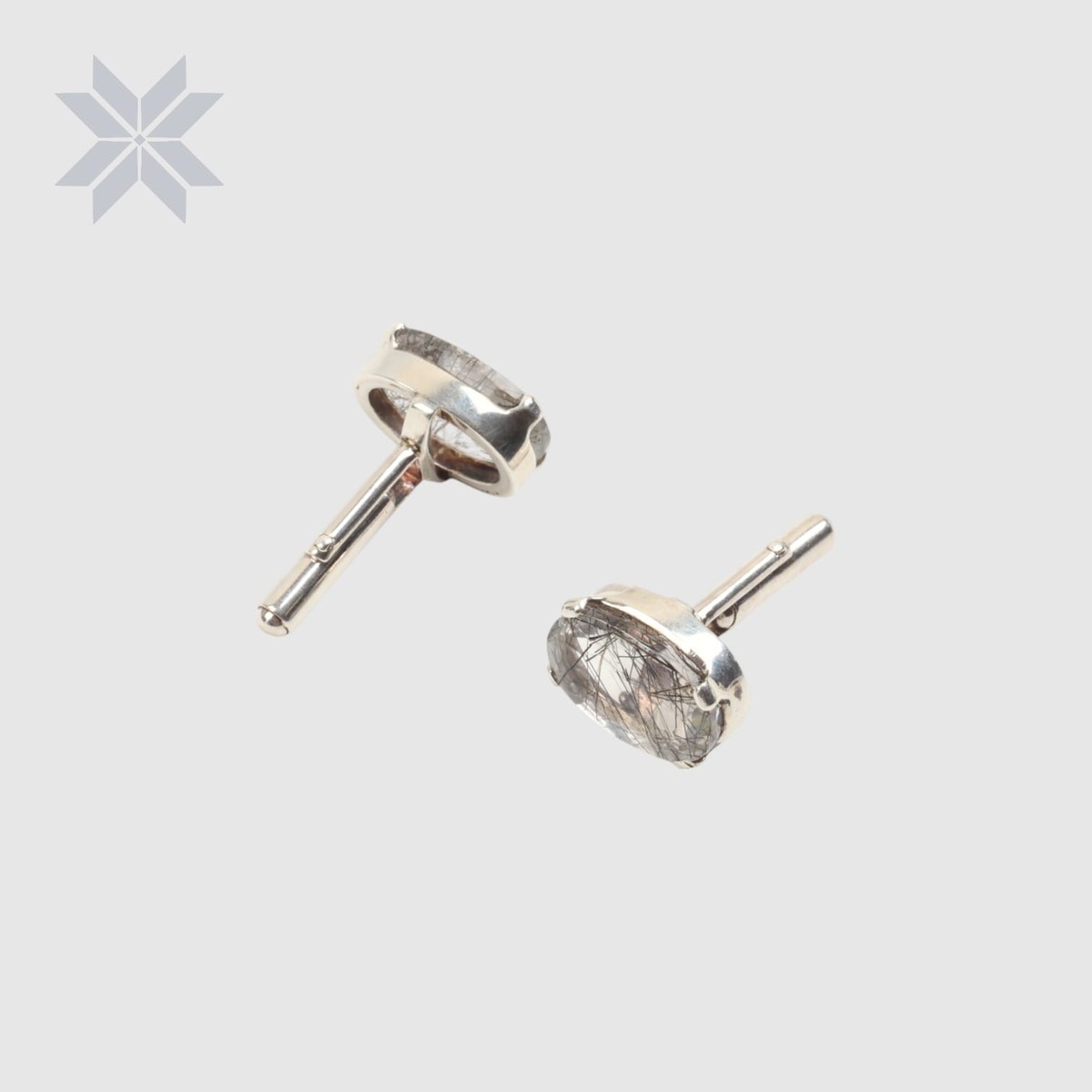 Tourmaline Quartz Sterling Silver Cufflinks 1